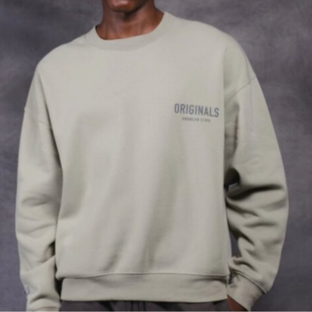 Brooklyn Cloth Cream Crewneck Sweatshirt with Originals Logo